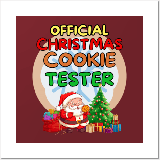 New Funny Christmas Holiday Season Santa cookie tester Posters and Art